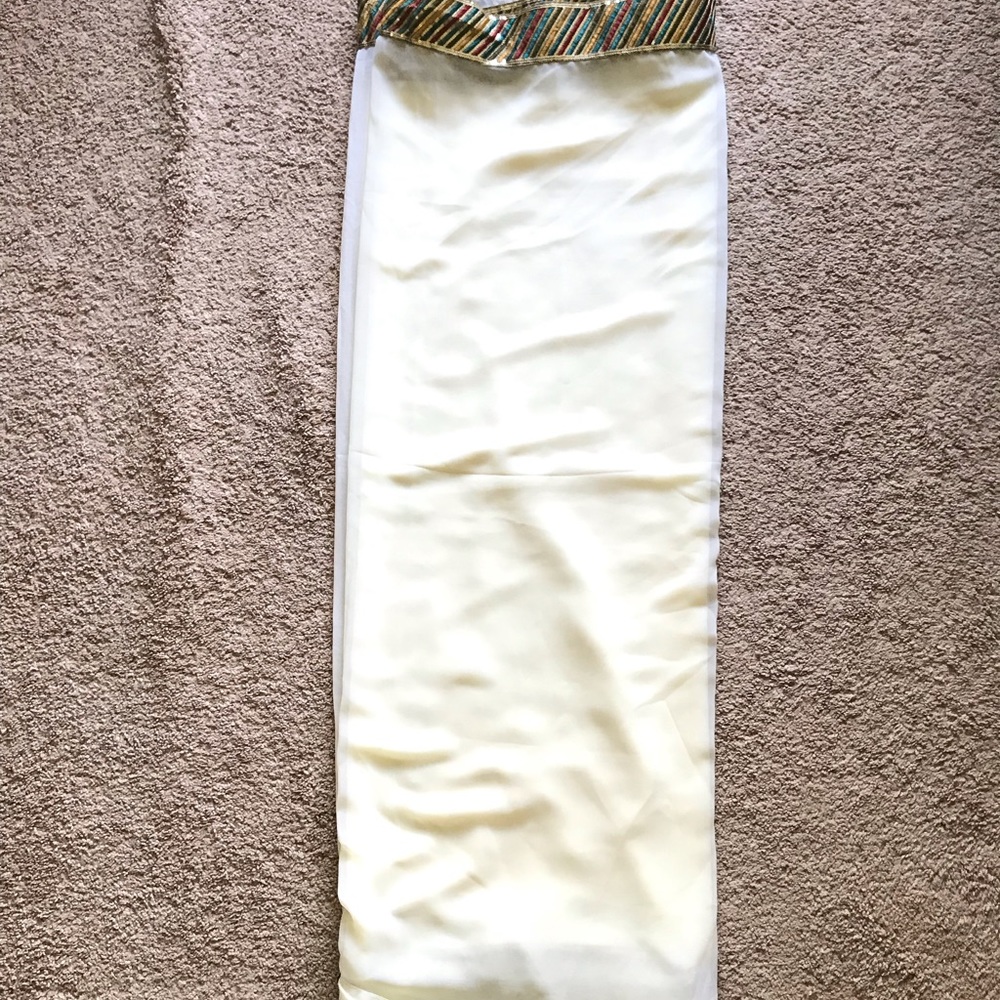 White Georgette Sari